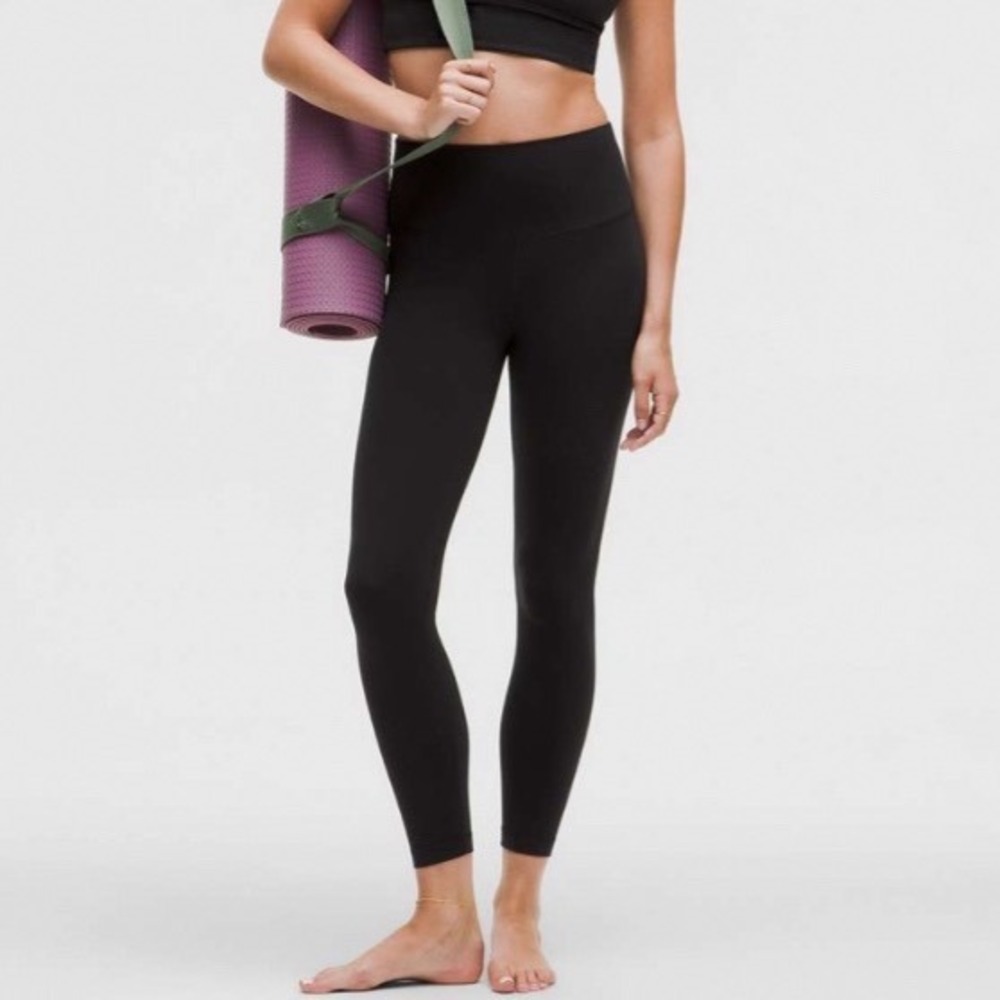 Lululemon Align High Rise Pant 25 Black Leggings Size 12 LW5CTAS